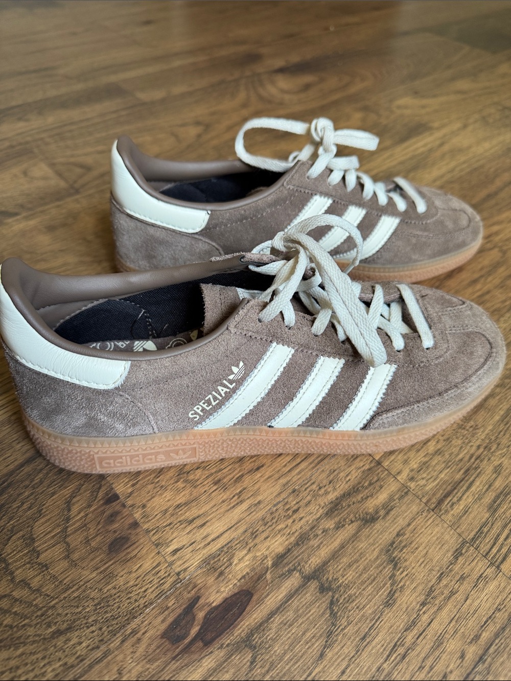 adidas Women's Spezial Suede Sneakers in Brown & White